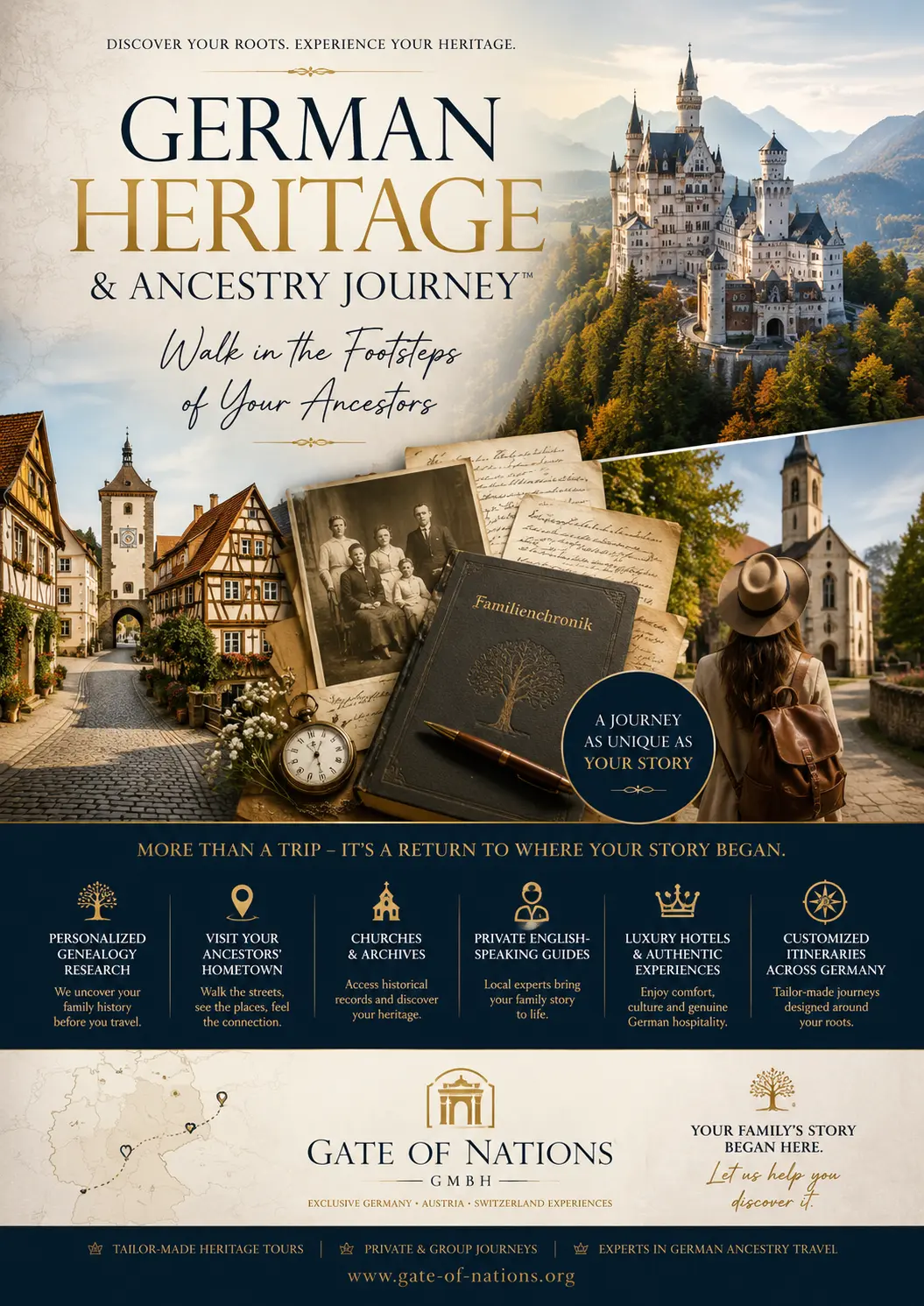 Discover your German roots through a personalized heritage journey across Germany